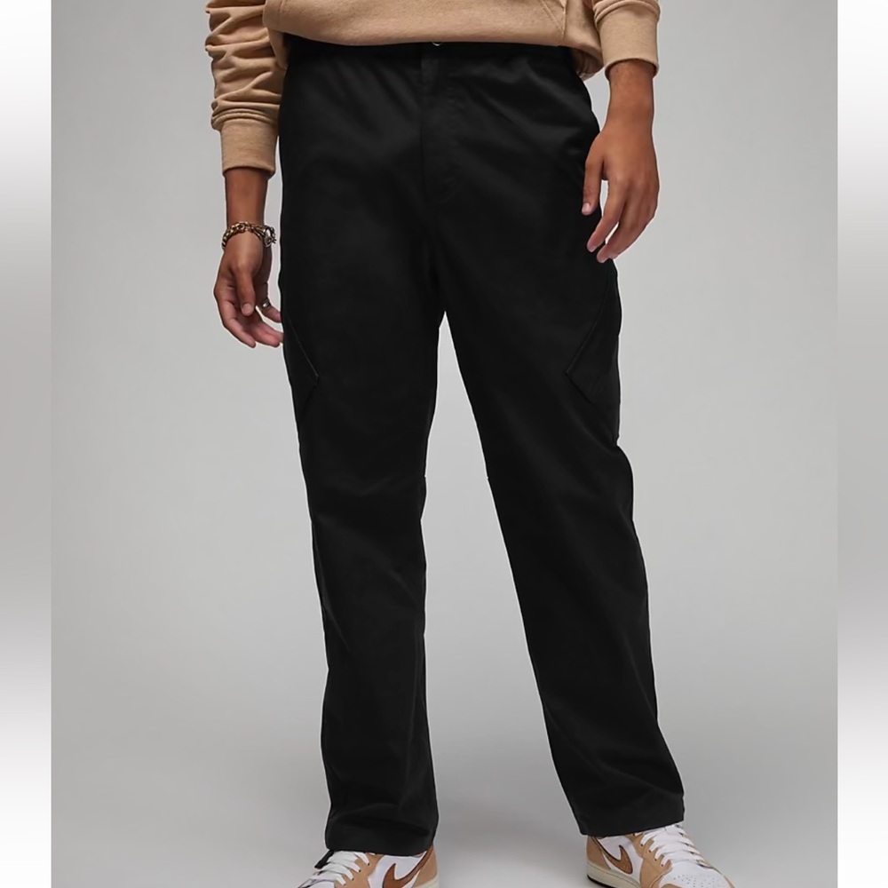 Jordan Black Men's Cargo Pants with Side Utility Pockets